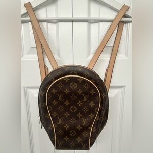Louis Vuitton Brown and Gold Monogram Hard Backpack -look like